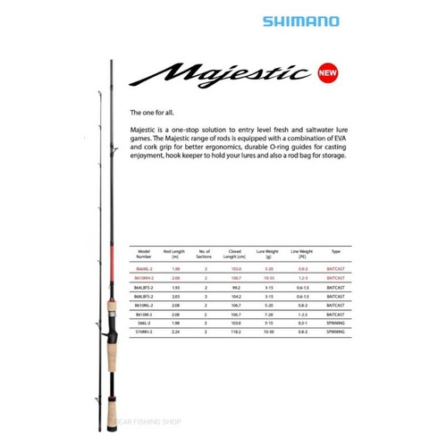 rod bc shimano majestic