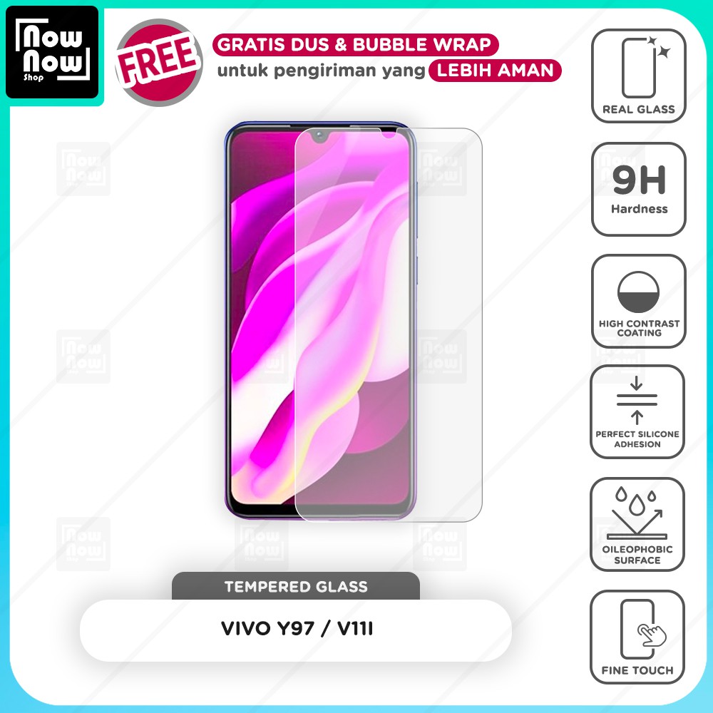 Tempered Glass Anti Gores VIVO Y97 / V11i Screen Guard Protector 9H Kaca Temperglass