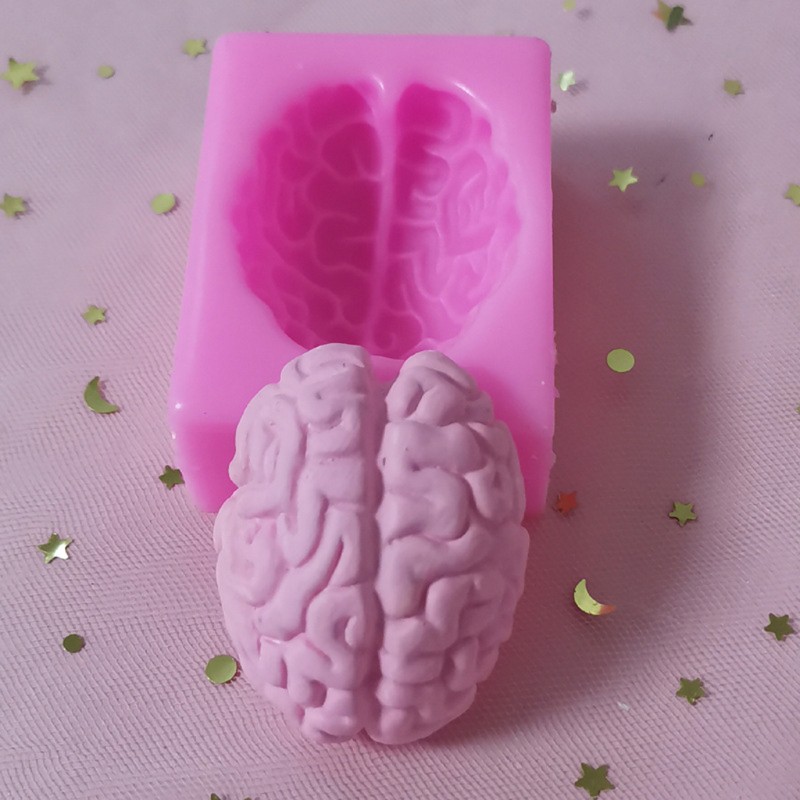 Cetakan Resin Epoksi Cerebrum Handmade Diy Bentuk Kepala Otak Bahan Silikon Untuk Seni Kerajinan