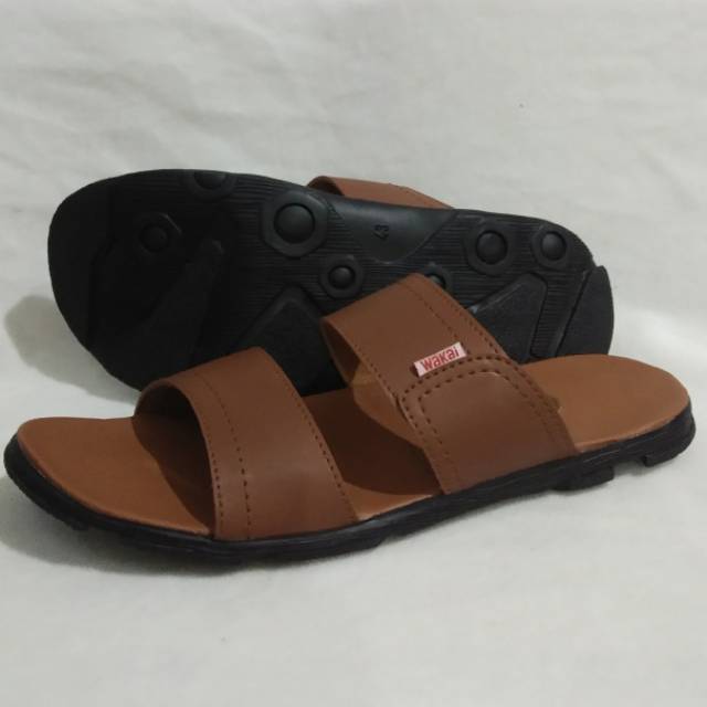 Sandal pria waka105. Sandal kulit. Sandal pria. Sandal slop