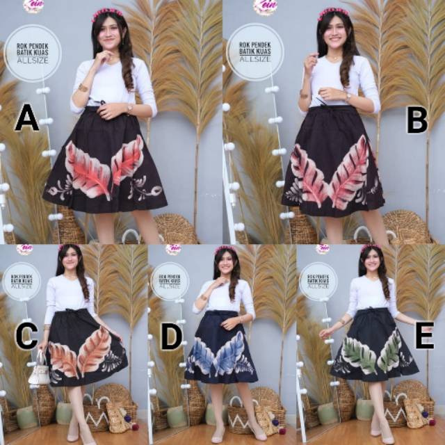 Rok pendek batik lukis cantik batik modern