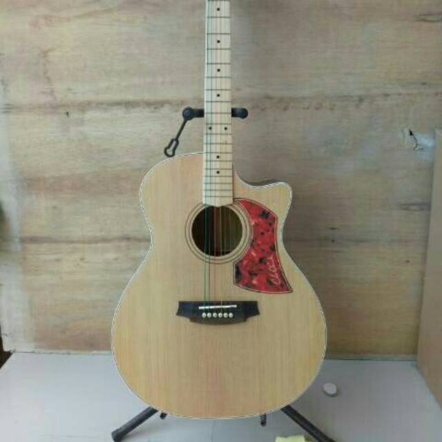 promo gitar akustik cole clak dobel run neck utuh murah