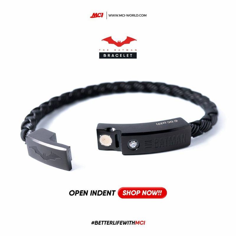 GELANG BATMAN MCI ASLI - GELANG BRACELET BATMAN MCI - GELANG KESEHATAN PRIA COWOK