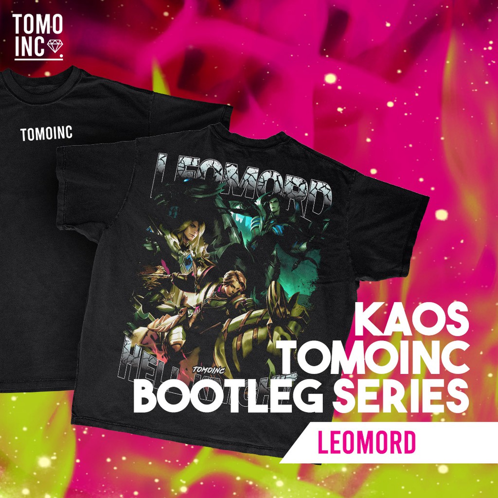Kaos Pria Tomoinc Mobile Legends Leomord Lengan Pendek Bahan Katun Premium Adem Bootleg