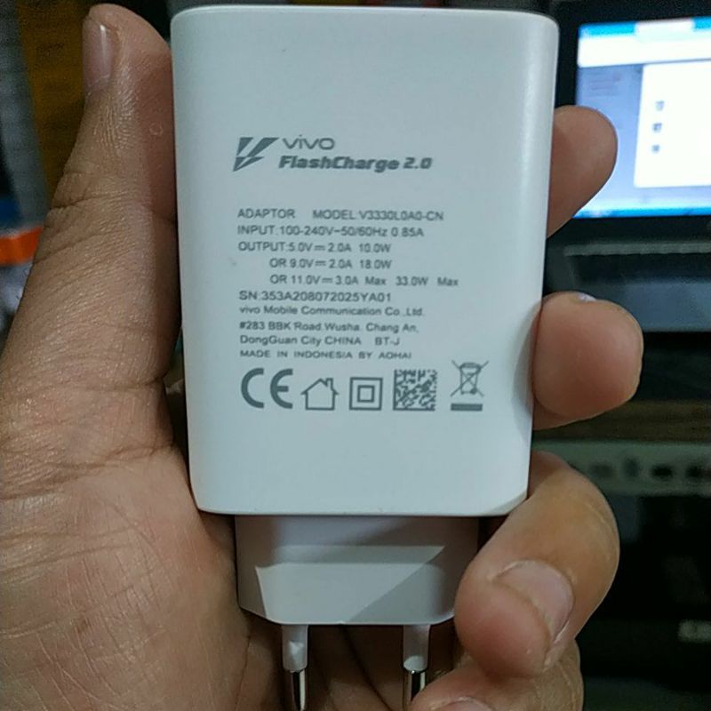 ORIGINAL NEW CHARGER VIVO X30 X50 V17 PRO Z1X / NEX FAST CHARGING ORIGINAL 100% USB C