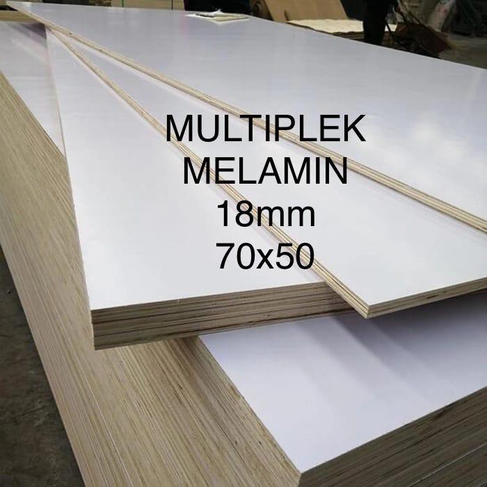 Triplek / Multiplek melamin putih 18mm (70x50)cm, melaminto plywood, white melaminto