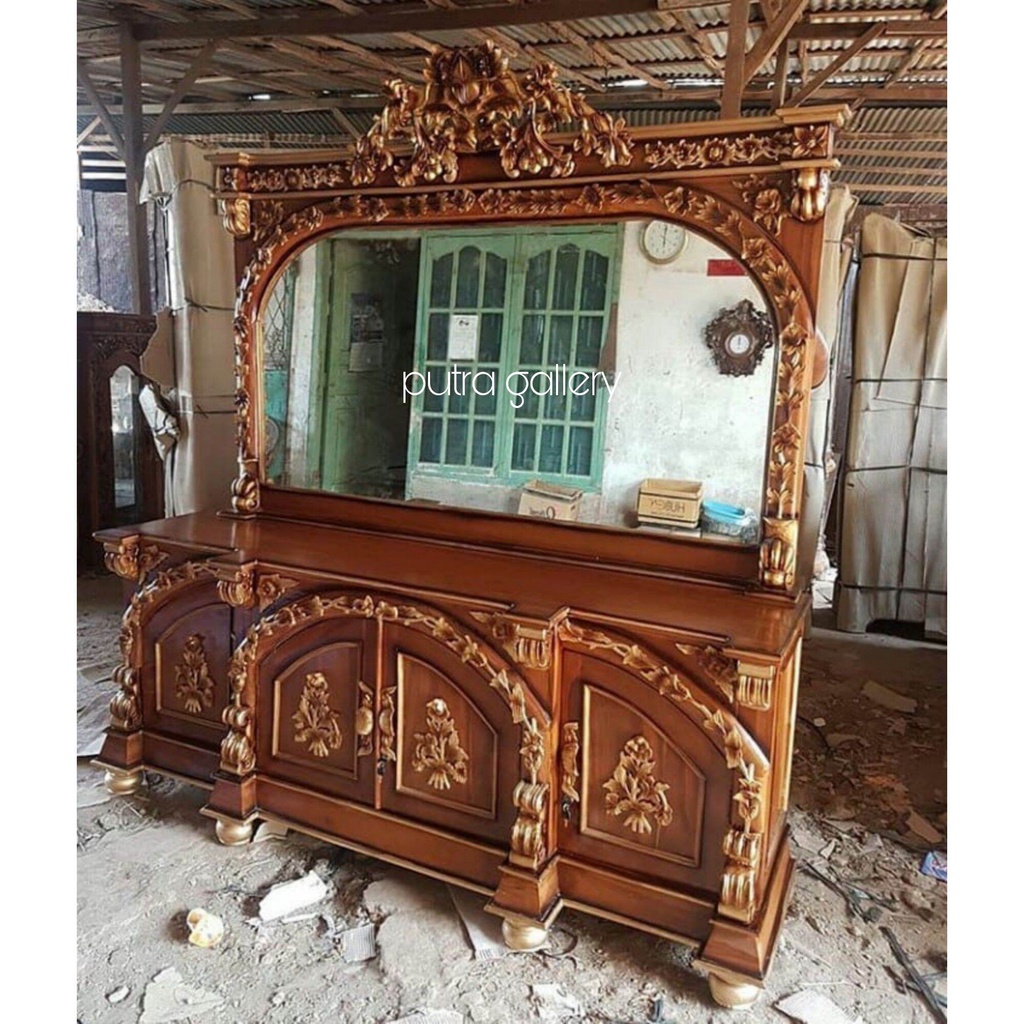 Meja rias / Meja rias ukiran mewah / Meja rias jati / Furniture jati / Putra Gallery