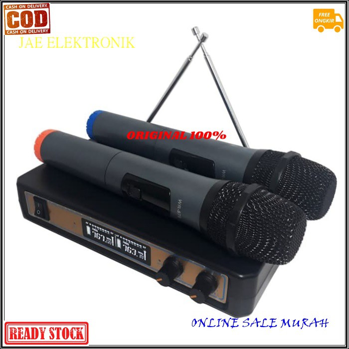 G499 SHURE MIC MIKROPON KARAOKE WIRELES pro Microphone MIK vocal vokal suara audio sistem mik professional panggung dj studio sound system  rekaman DOUBEL DUAL SEPASANG WIRELESS  Mic / Mikropon / Microphone Double Wireless SHURE Untuk yang suka karaokean