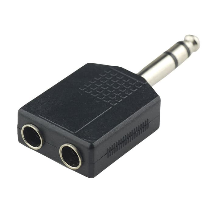 SKU-1053 KONEKTOR Y SPLITTER 6.5MM MALE TO 2 FEMALE 6.5MM / ADAPTER