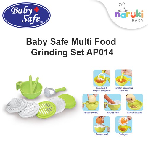 Baby Safe AP014 Multi Food Grinding Set Food Maker Penghalus Makanan Bayi