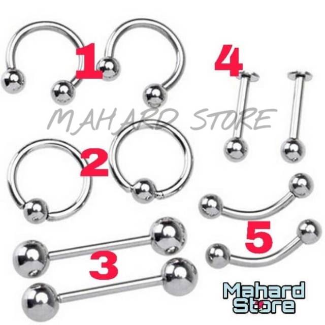 Anting Barbel tindik titanium