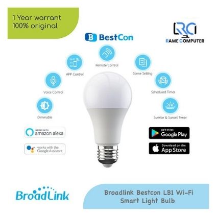 Broadlink Bestcon LB1 Smart Light Bulb WiFi E27 Lampu Bohlam Pintar