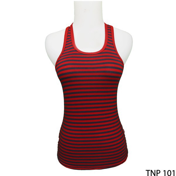 Tanktop Baju Atasan Perempuan Spandek Maroon-Hitam – TNP 101