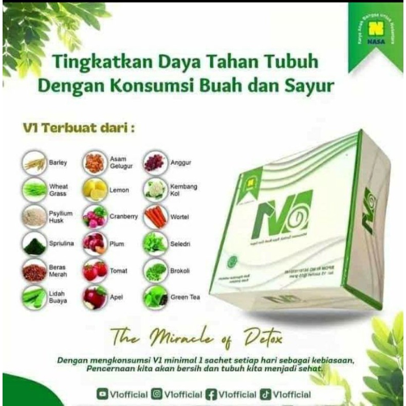 bio v1 nasa original miracle of detok pilihan tepat membersihkan racun tubuh secara alami