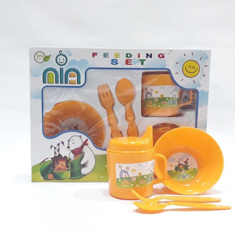 Nia Feeding Set Kecil Peralatan Makan Bayi Murah