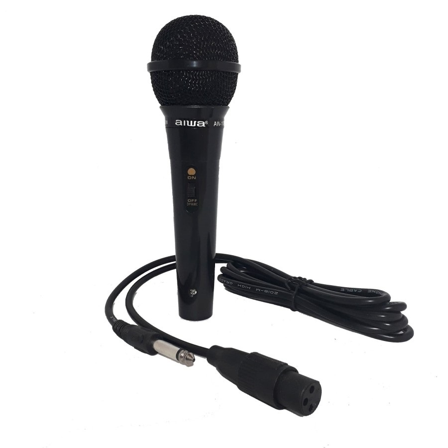 Aiwa Mic Kabel Karaoke AW-108B mikrofon kualitas bagus