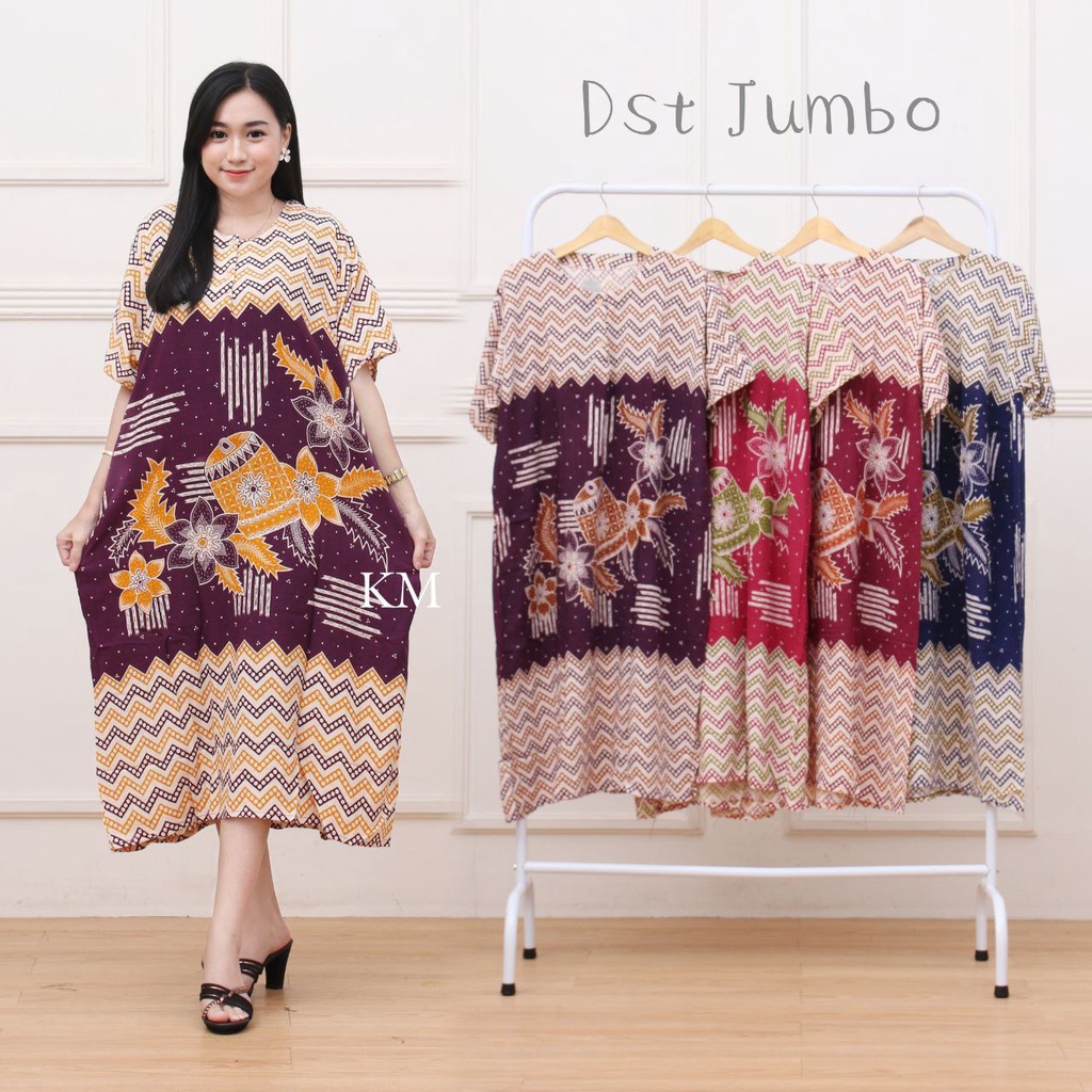 DASTER JUMBO BATIK PEKALONGAN DASTER SARWENDAH JUMBO LONGDRESS LENGAN PANJANG