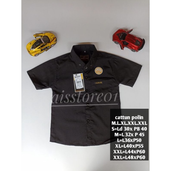 KEMEJA ANAK LENGAN PENDEK laki laki polos