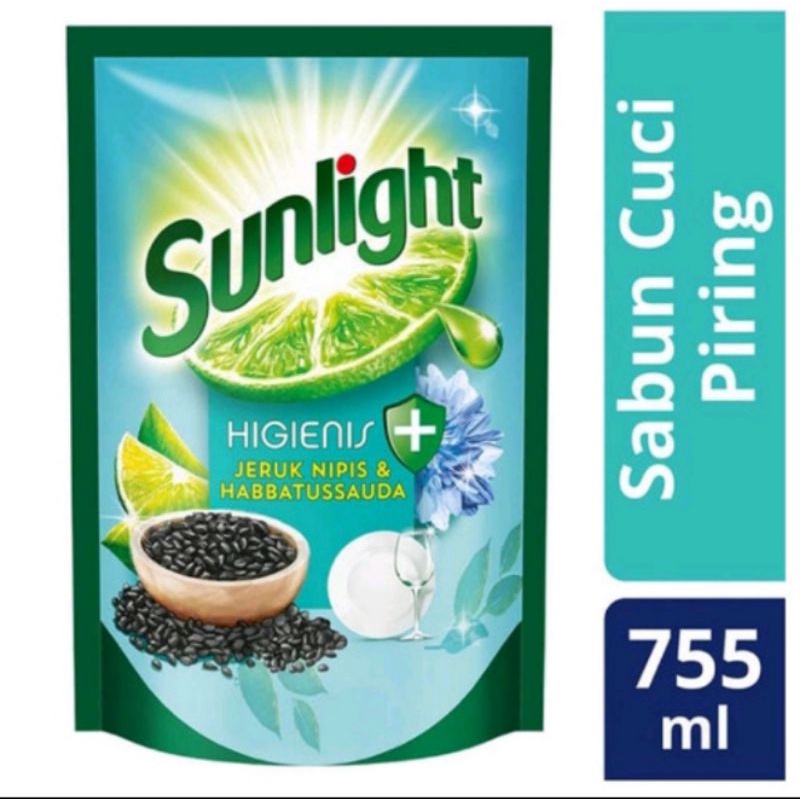 Sunlight Extra Higienis dan Extra Anti Bau kemasan 755ml