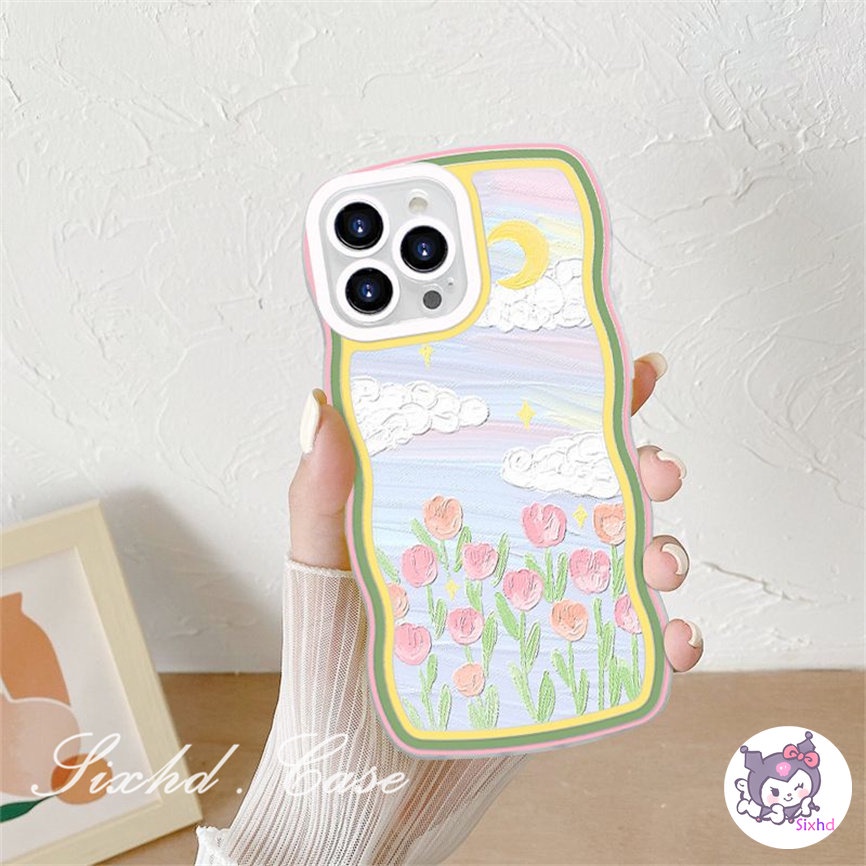 Redmi 12C 11A 10C 9T 9C Note 12 11s 11 10 9 8 Pro 10A 10 9A 9  A2 A1 Xiaomi 11Lite 12T 12Lite 11T 10T Poco M3 F3 X5 X4 X3 Pro Fashion Ins Flower Wave Pattern Phone Case Soft Cover