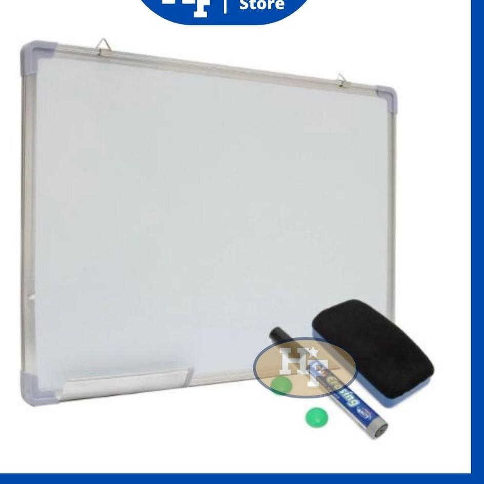 

す Whiteboard 90 x 120 / Papan Tulis White Board / White Board / Papan Tulis / Papan Tulis White Board Anak / Whiteboard / Board / Papan Tulis Putih / Papan Tulis Ukuran 90 x 120 イ