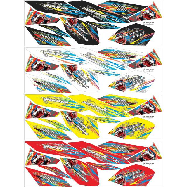 STRIPING STICKER NEW VIXION ADVANCE DORAEMON