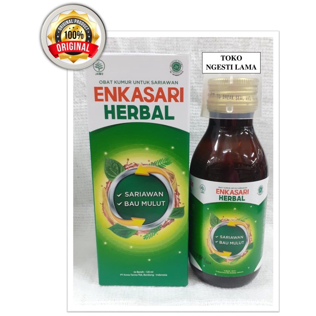 Jual ENKASARI HERBAL 120ML CAIRAN KUMUR DAN TELAN UNTUK SARIAWAN BAU ...