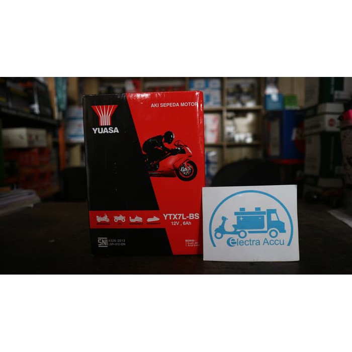 "Aki Motor YTX7L Yuasa Accu Kering"