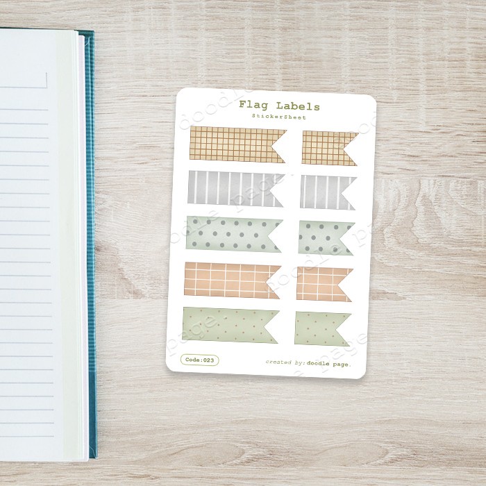 

Label stiker nama penanda buku journal dekorasi aesthetic