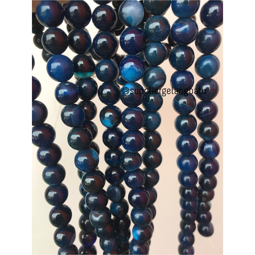 batu dyed carnelian biru batu perhiasan fashion 8mm beads findyka acc fashionita kerajinan crafting