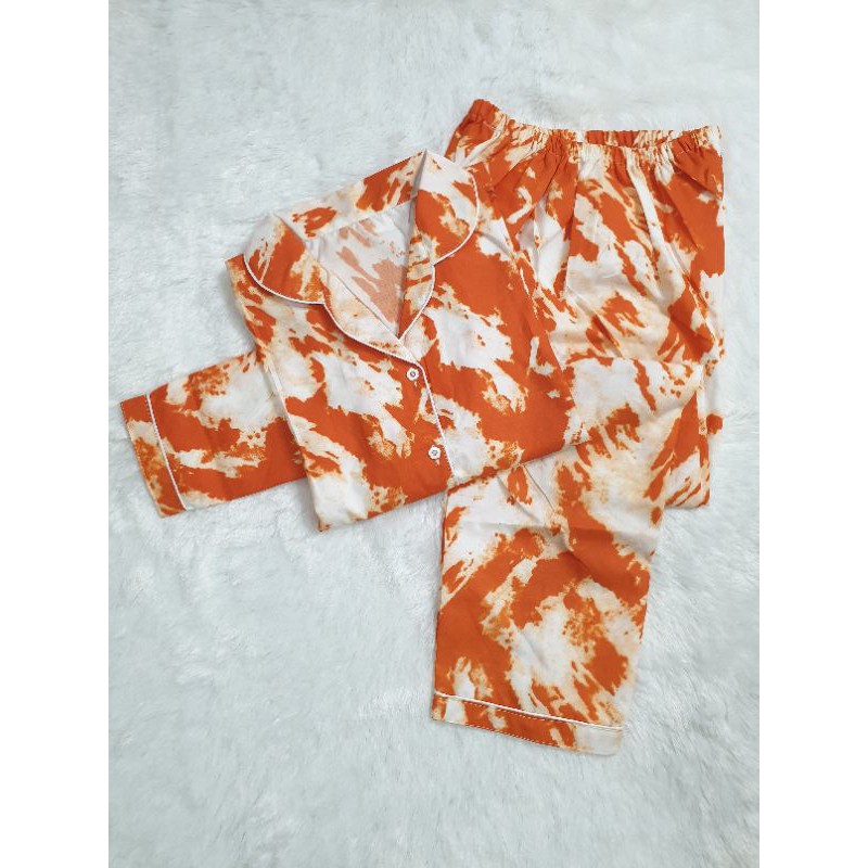 Baju Tidur Piyama Wanita Cewek Pajamas Dewasa Motif Tie Dye PP