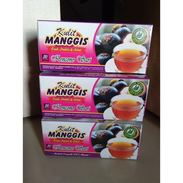 Teh Celup Kulit Manggis Herbal Asli Original 100% herbal isi 20 kantung