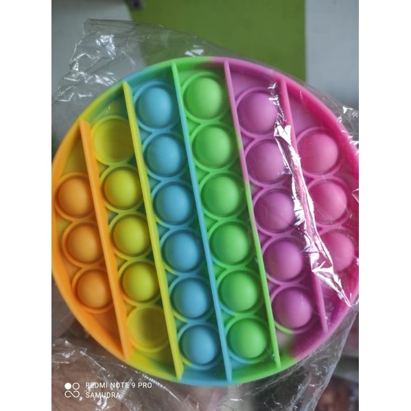 Mainan pop it murah popit Pop Its Square rainbow multicolor Fidget Toy Push