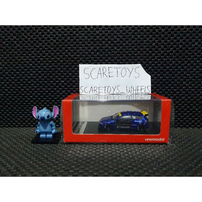 Onemodel Honda Civic EG6 Blue Biru Pandem Carbon