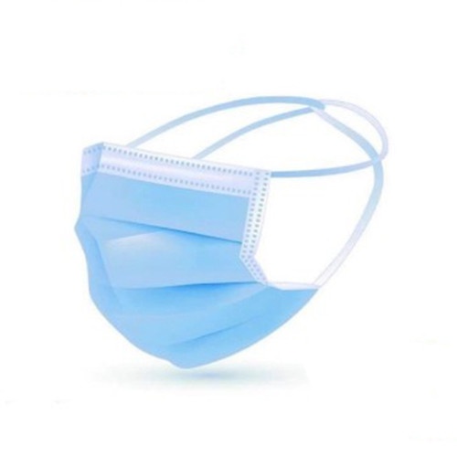 Masker HIjab BIru 3ply headlop disposable fasemask isi 50pcs