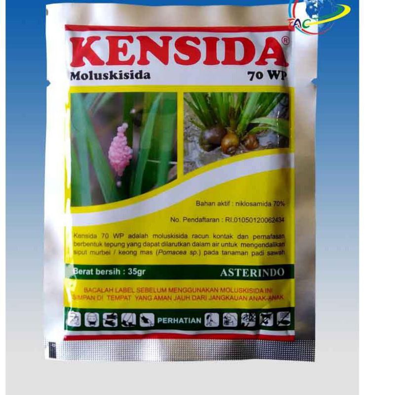 KENSIDA 70 WP 35gr Moluskisida Obat Pembasmi Keong dan Siput / MOLUSKISIDA KENSIDA 70 WP 100 GR