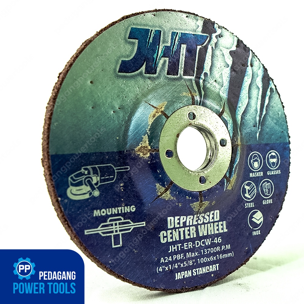 JHT 4 X 6 BATU GERINDA POLES BESI MATA GURINDA ASAH GRINDING WHEEL