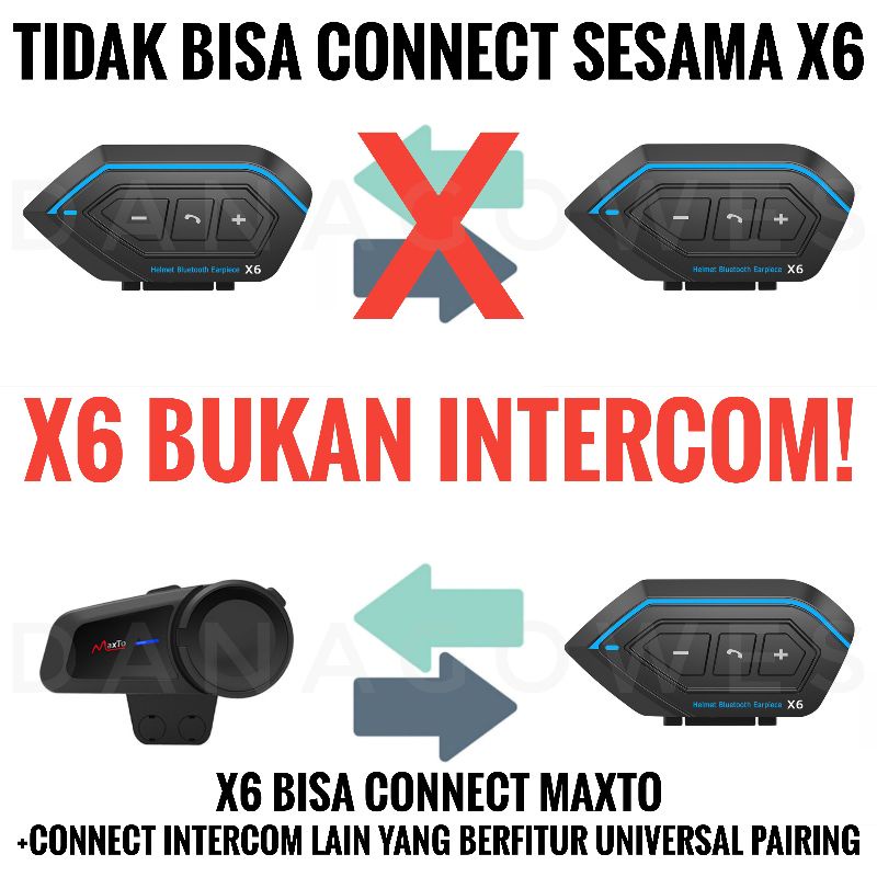X6 Bluetooth Helm | Super Bass Clarity | BUKAN INTERCOM-4