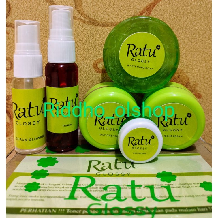 New paket Glowing Ratu Glossy luxury pengelupasan / non pengelupasan + Serum.