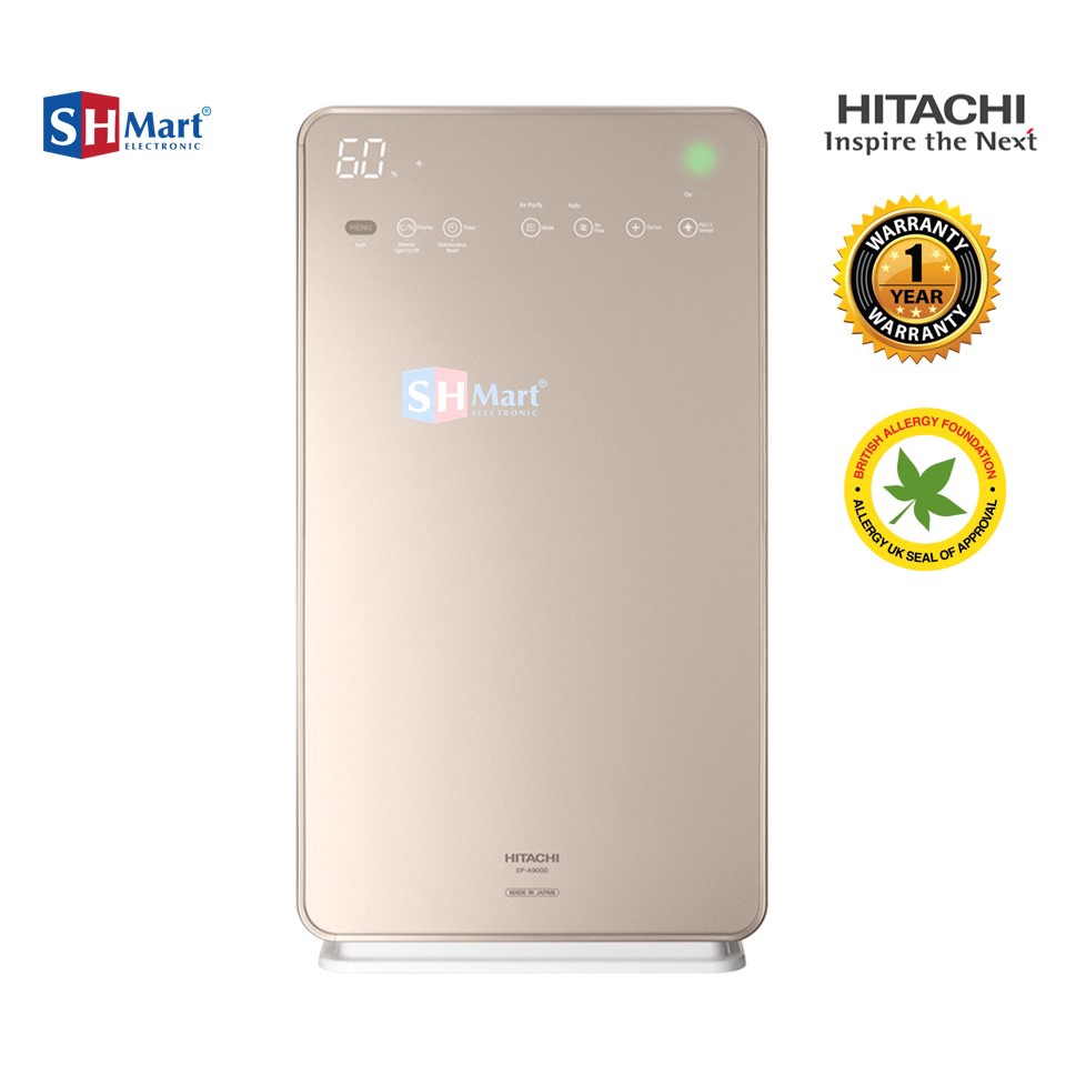 Air Purifier Hitachi EP-A9000 (Pembersih Udara) EPA9000 68m2 Champagne