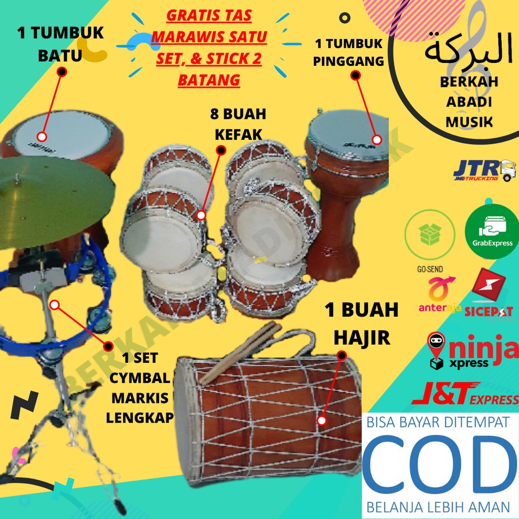 Alat Marawis lengkap alat marawis 1 set alat marawis set alat marawis full set alat musik marawis 1 