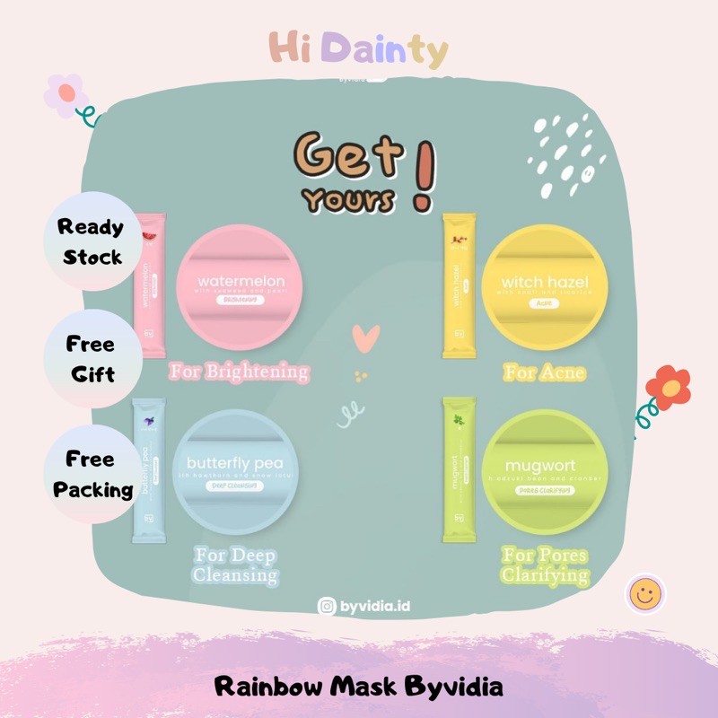 Rainbow Mask Byvidia / Masker ByVidia / Masker Ready To Use
