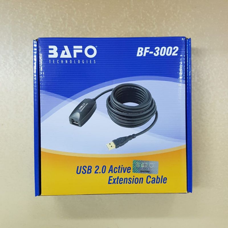 Kabel USB extention 10meter BAFO BF-3002 / kabel sambungan USB 10 meter merk BAFO