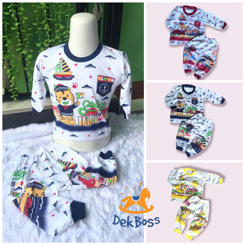 Setelan panjang anak bayi Set baju panjang piyama bayi laki laki perempuan 0 12 bulan