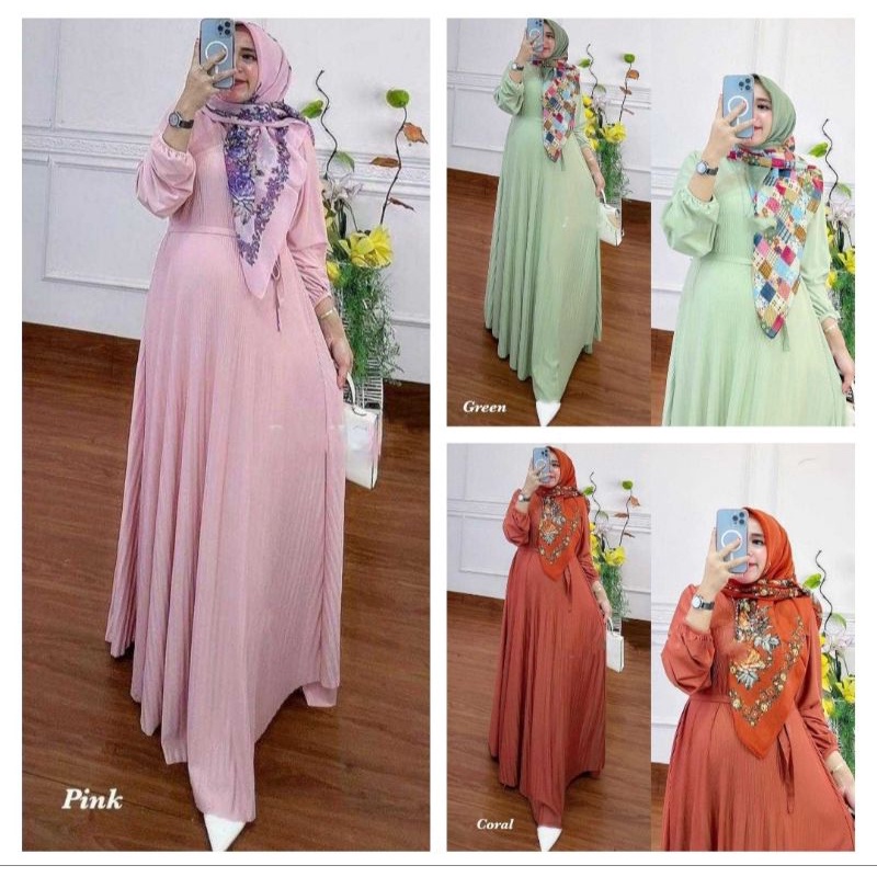 RR DRESS LIDYA DRESS MUSLIM DRESS MAXI BAJU MUSLIM WANITA DRESS MUSLIM MEWAH DRESS MUSLIM POLOS DRES