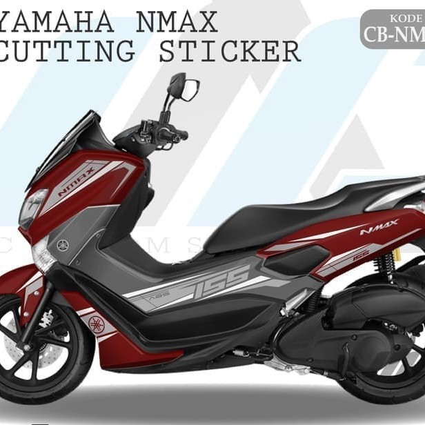 CB NM 12 - CUTTING STICKER NMAX MERAH - CUTTING STIKER STRIPING NMAX