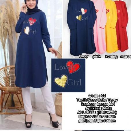 ✪ Tunik wanita import jumbo rayon terbaru Tunik wanita mote lovely2 girl kd 2 ❉