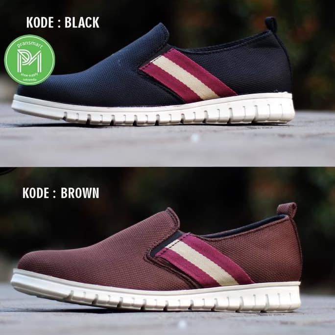 Sepatu Slop Slip On Sneakers Pria Bally Shoes Mesh