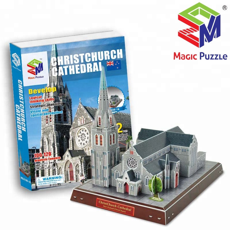 Miniatur Bangunan Gereja - CHRISTCHURCH CATHEDRAL - 3d Puzzle G168-16 - Kado Natal - Gereja Katolik - Pazel Bangunan Bersejarah