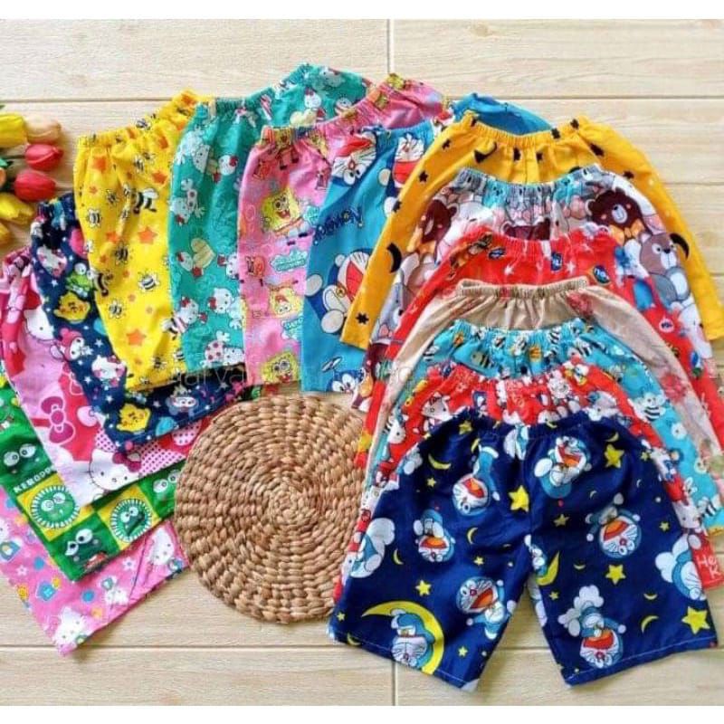 Celana Pendek Anak Harian 1-12 Tahun / Boxer Harian / Kolor Motif Karakter / Celana Anak Laki laki dan perempuan